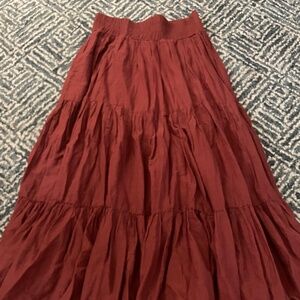 Long boho maxi skirt